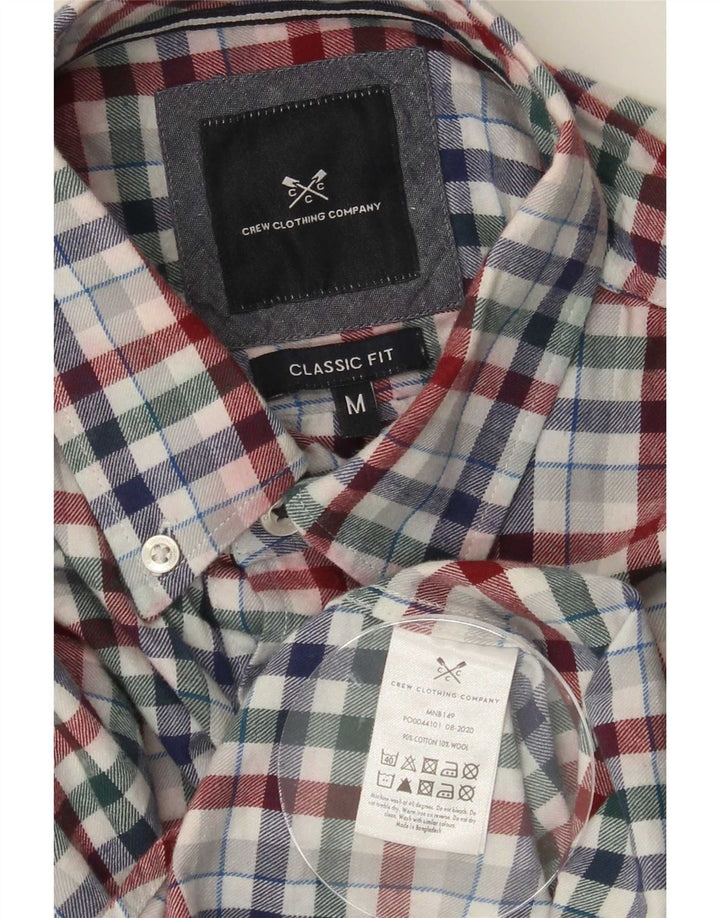 Crew Clothing Camicia da uomo in flanella dalla vestibilità classica, a quadretti multicolore medio