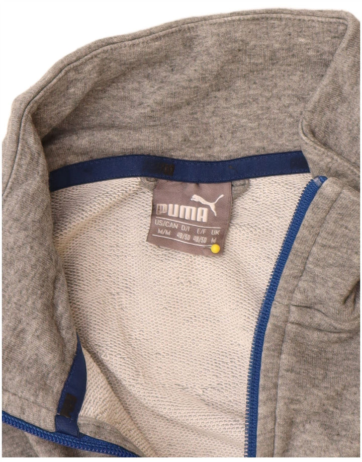 Giacca da ginnastica grafica da uomo Puma in cotone chiazzato grigio medio