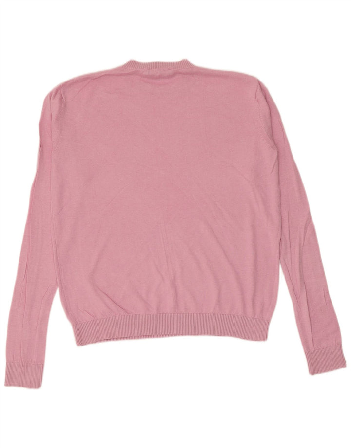 Maglione maglione girocollo da donna Max Mara UK 14 Rosa medio