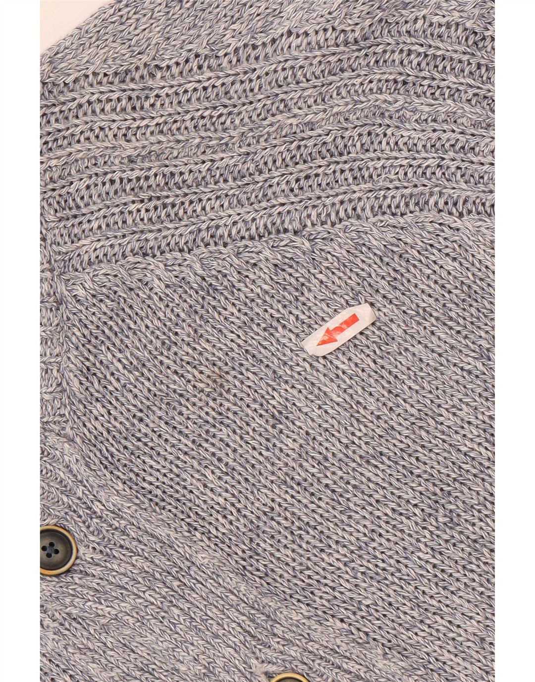 Massimo Dutti Maglione cardigan da uomo in lino chiazzato blu grande