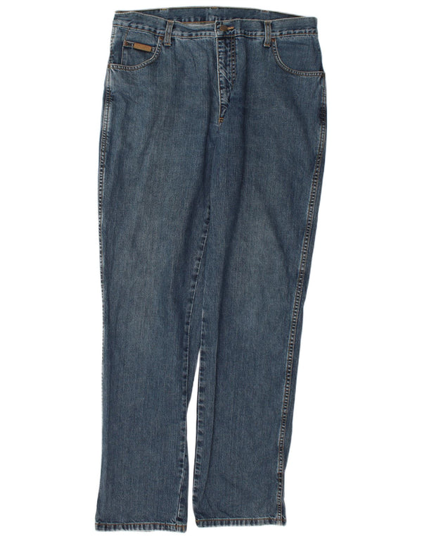 Jeans dritti da uomo Wrangler Texas W38 L36 cotone blu