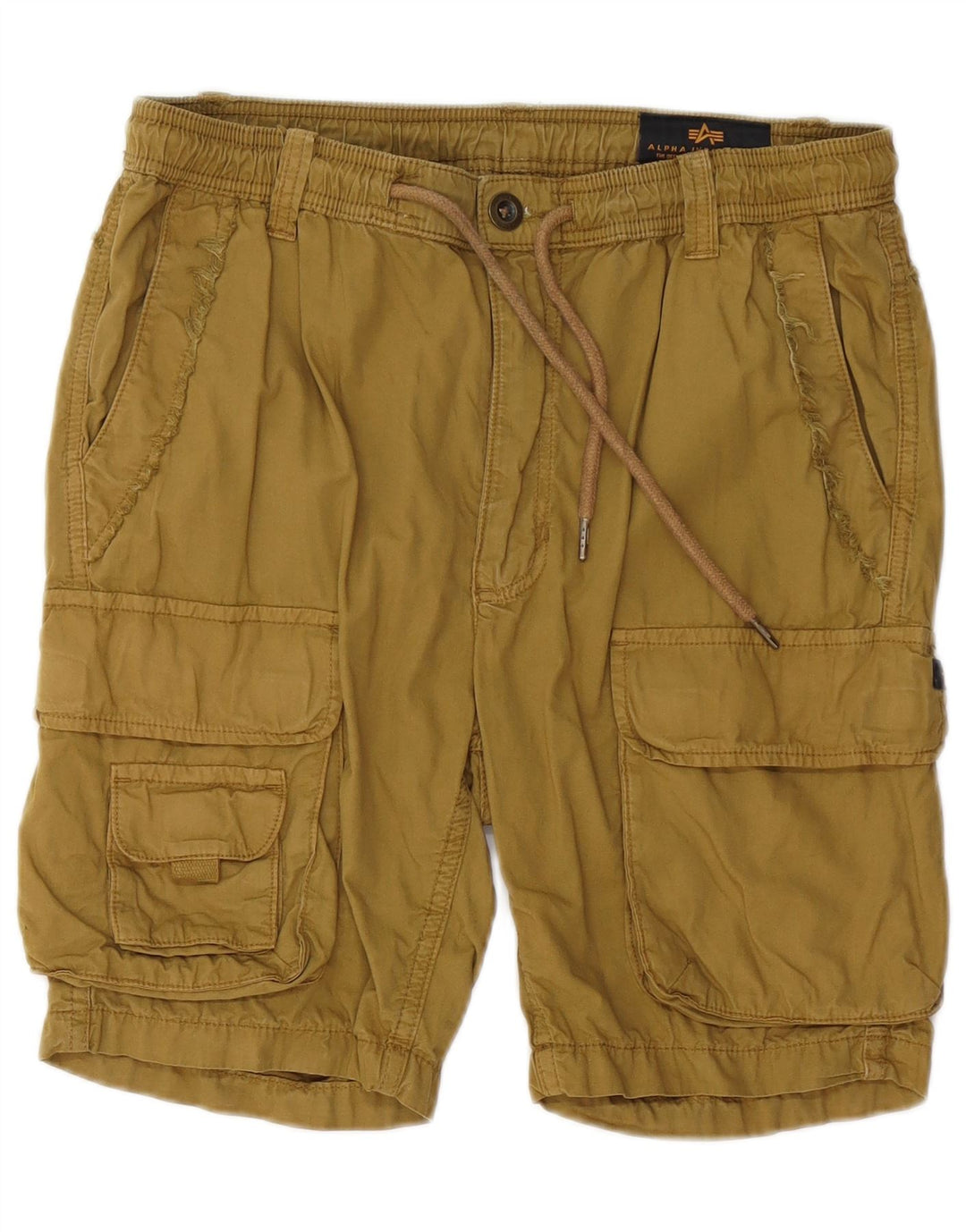 Pantaloncini cargo da uomo Alpha Industries W31 cotone kaki medio