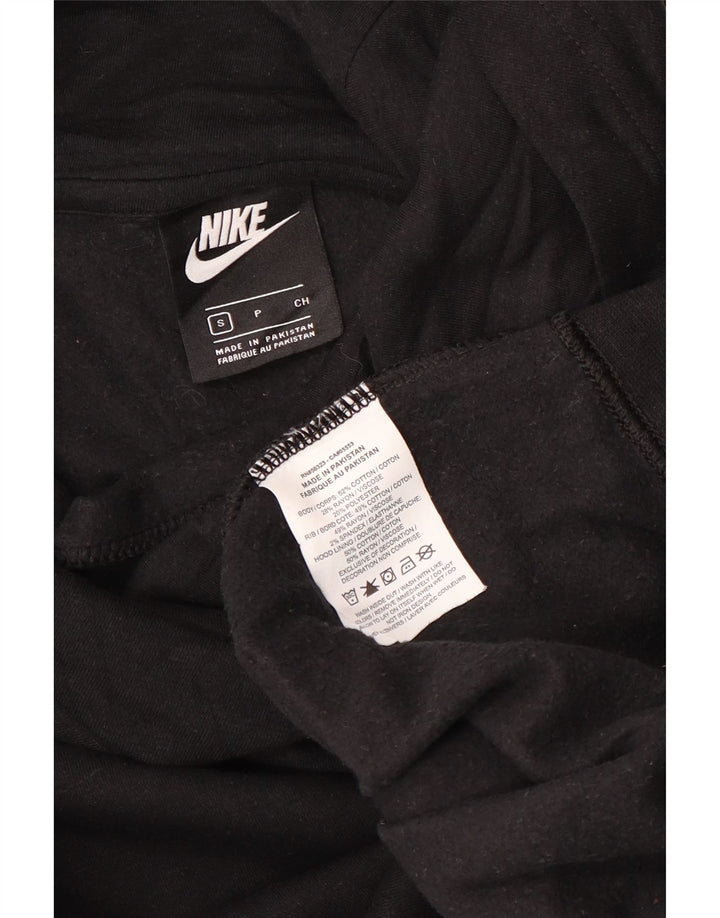 Felpa con cappuccio oversize da donna Nike UK 10 piccola in cotone nero