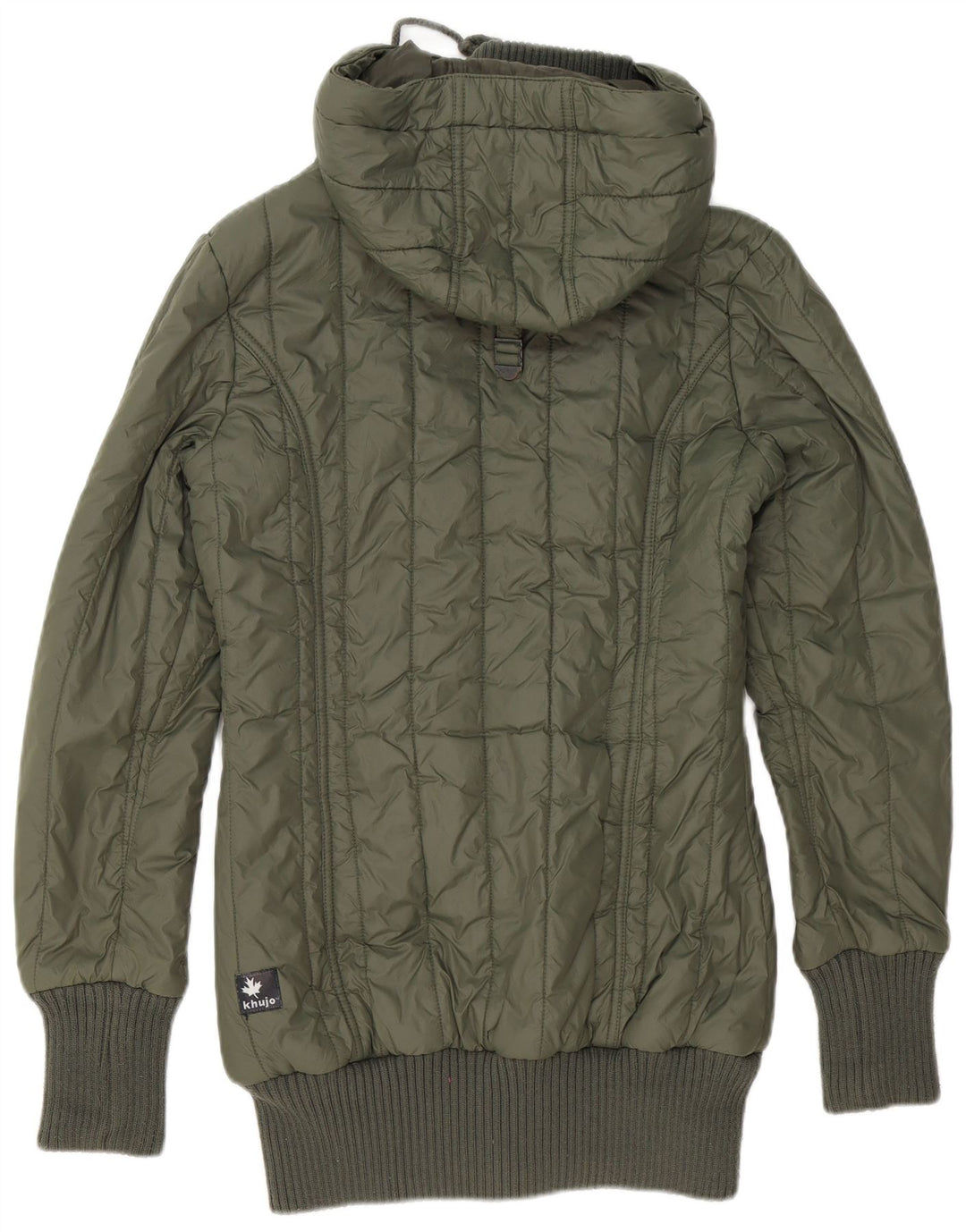 Giacca imbottita con cappuccio da donna KHUJO UK 14 Large Verde Poliestere