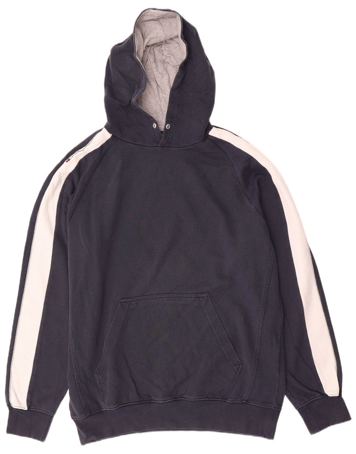 Felpa con cappuccio da uomo Champion Large color block blu navy
