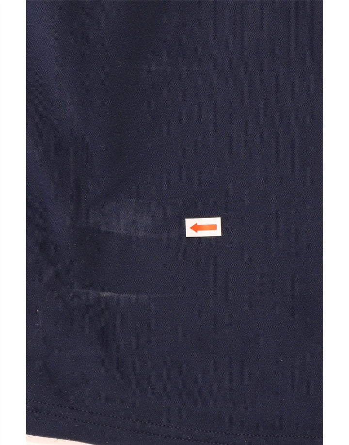 NIKE Felpa da uomo Dri Fit con collo con zip, maglione medio, blu navy, color block