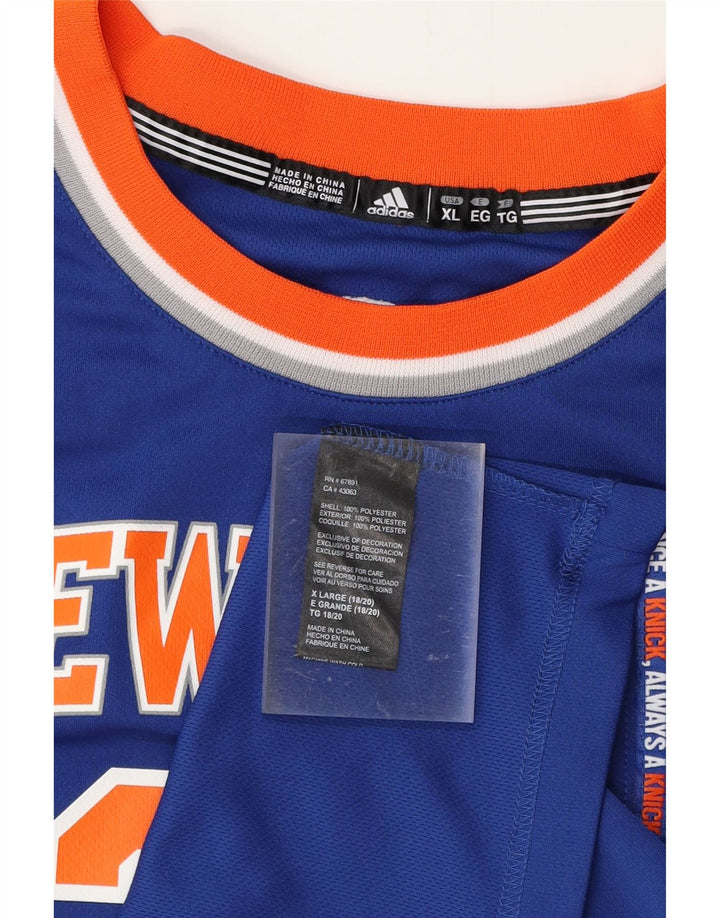 Canotta grafica da uomo ADIDAS New York Knicks XL poliestere blu