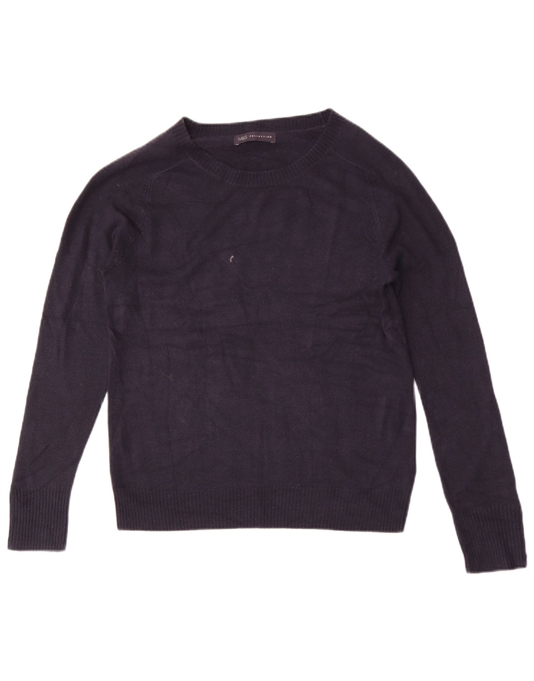 Maglione maglione con scollo a barca da donna Marks & Spencer UK 12 medio blu navy