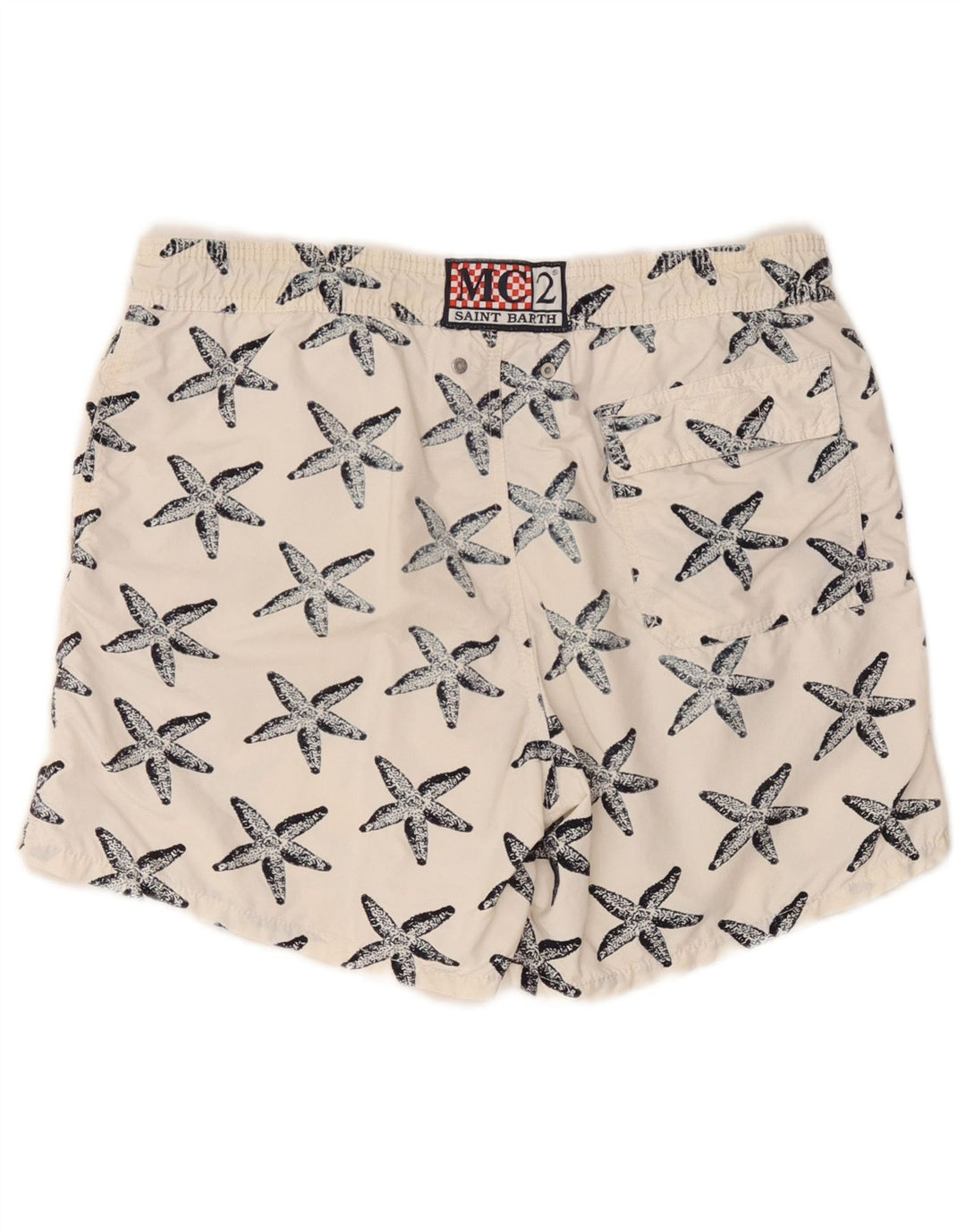 Pantaloncini da bagno da uomo modello astratto MC2 SAINT BARTH bianco medio