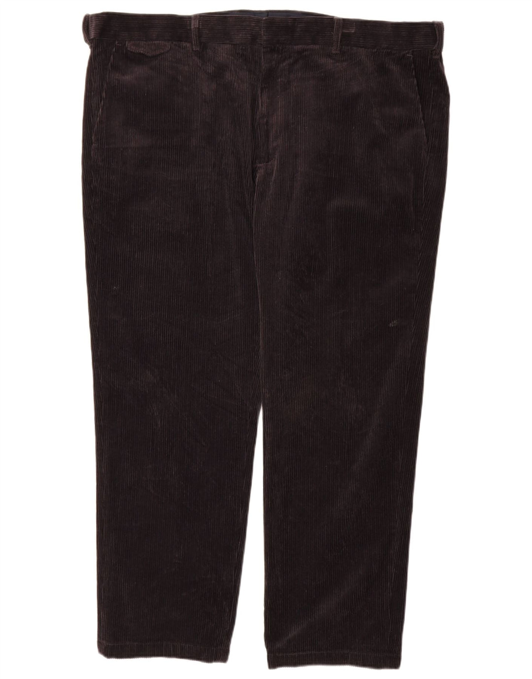 Pantaloni di velluto a coste regolari dritti da uomo Marks & Spencer W44 L29 neri