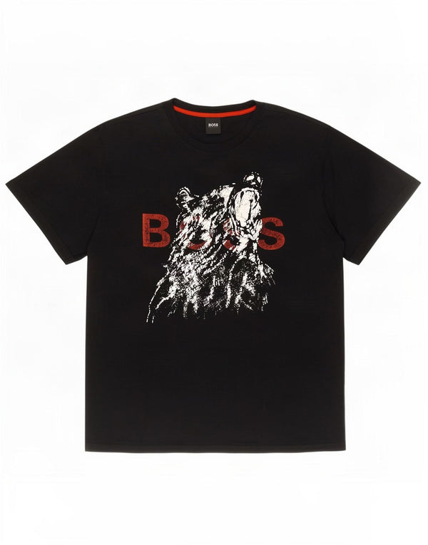 T-shirt grafica da uomo Hugo Boss Top 2XL cotone nero