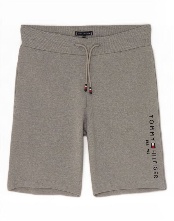 Pantaloncini sportivi grafici da bambino Tommy Hilfiger 13-14 anni in cotone chiazzato grigio