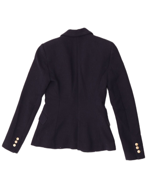 Giacca blazer a 1 bottone da donna Zara UK 6 XS poliestere blu navy