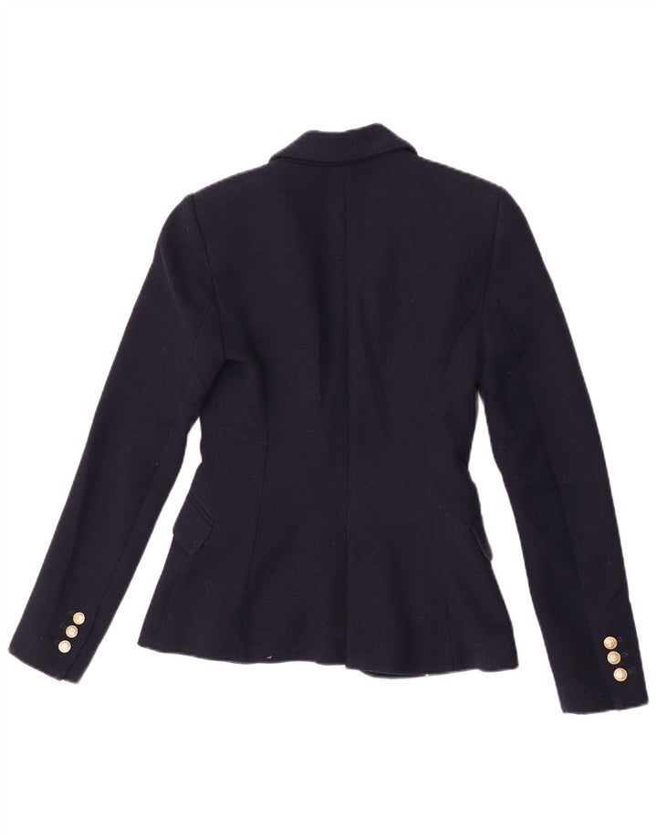 Giacca blazer a 1 bottone da donna Zara UK 6 XS poliestere blu navy