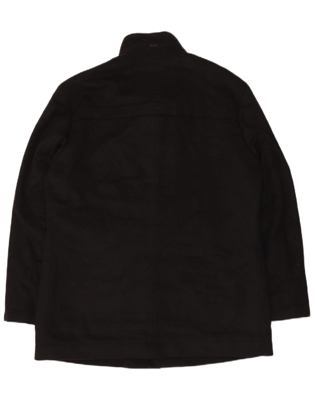 Cappotto da uomo Hugo Boss EU 56 3XL Lana nera