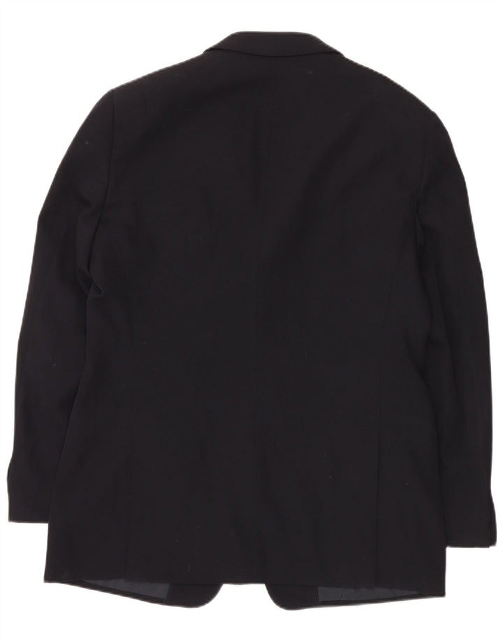 Armani Collezioni Giacca Blazer a 3 Bottoni da Uomo IT 52 XL Blu Navy Viscosa