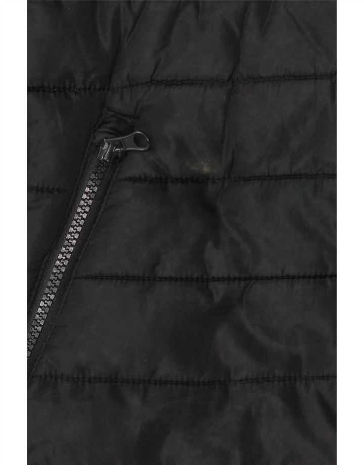 Gilet imbottito con cappuccio da uomo Jack & Jones UK 36 piccolo poliestere nero