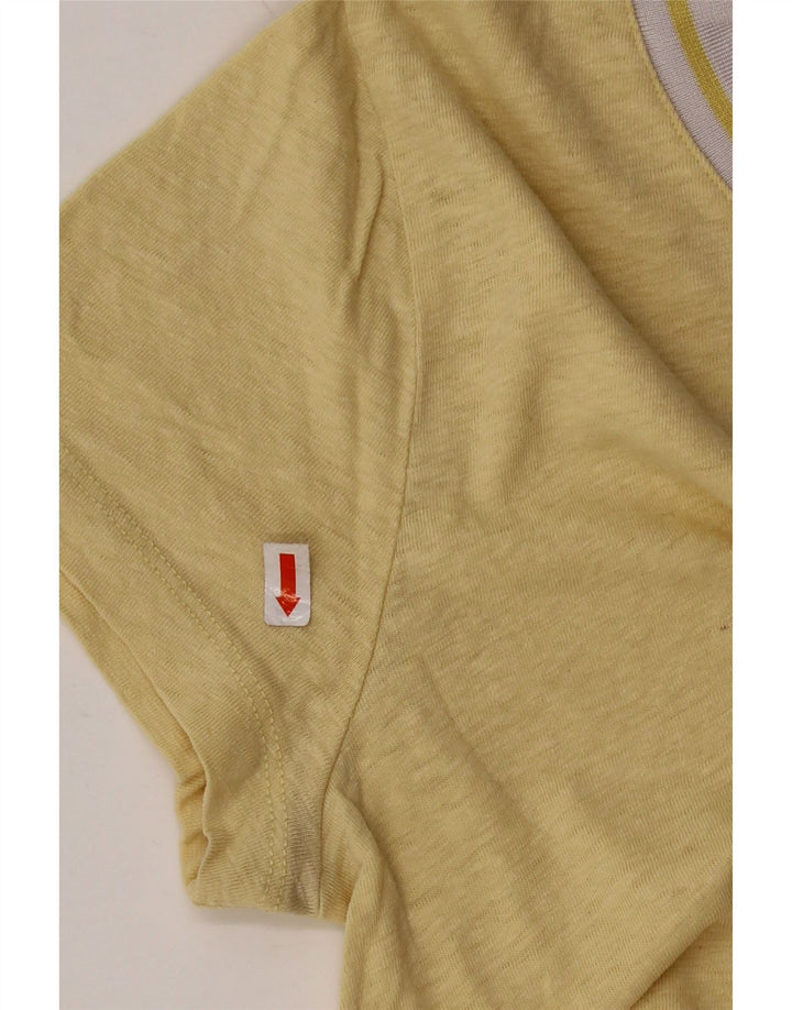 TOMMY HILFIGER Womens T-Shirt Top UK 10 Small Yellow