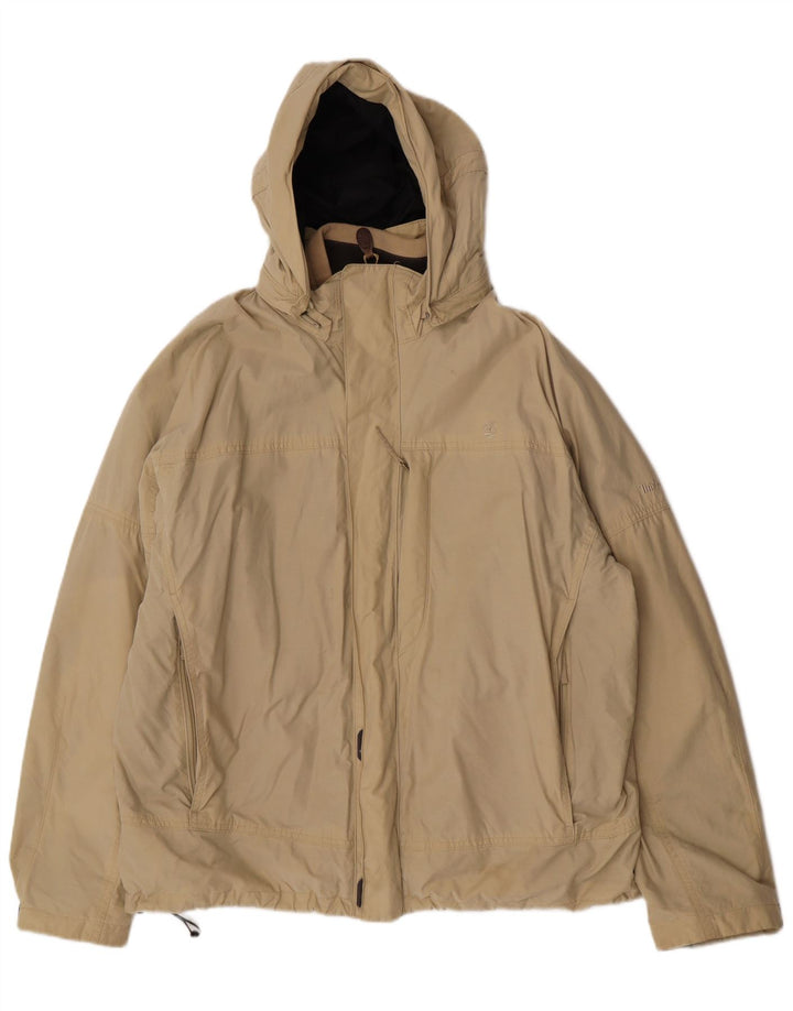 Giacca a vento con cappuccio da uomo Timberland UK 42 XL Poliestere beige