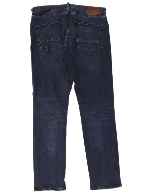 Tommy Hilfiger Uomo Denton Straight Jeans W34 L32 Blu Navy Cotone