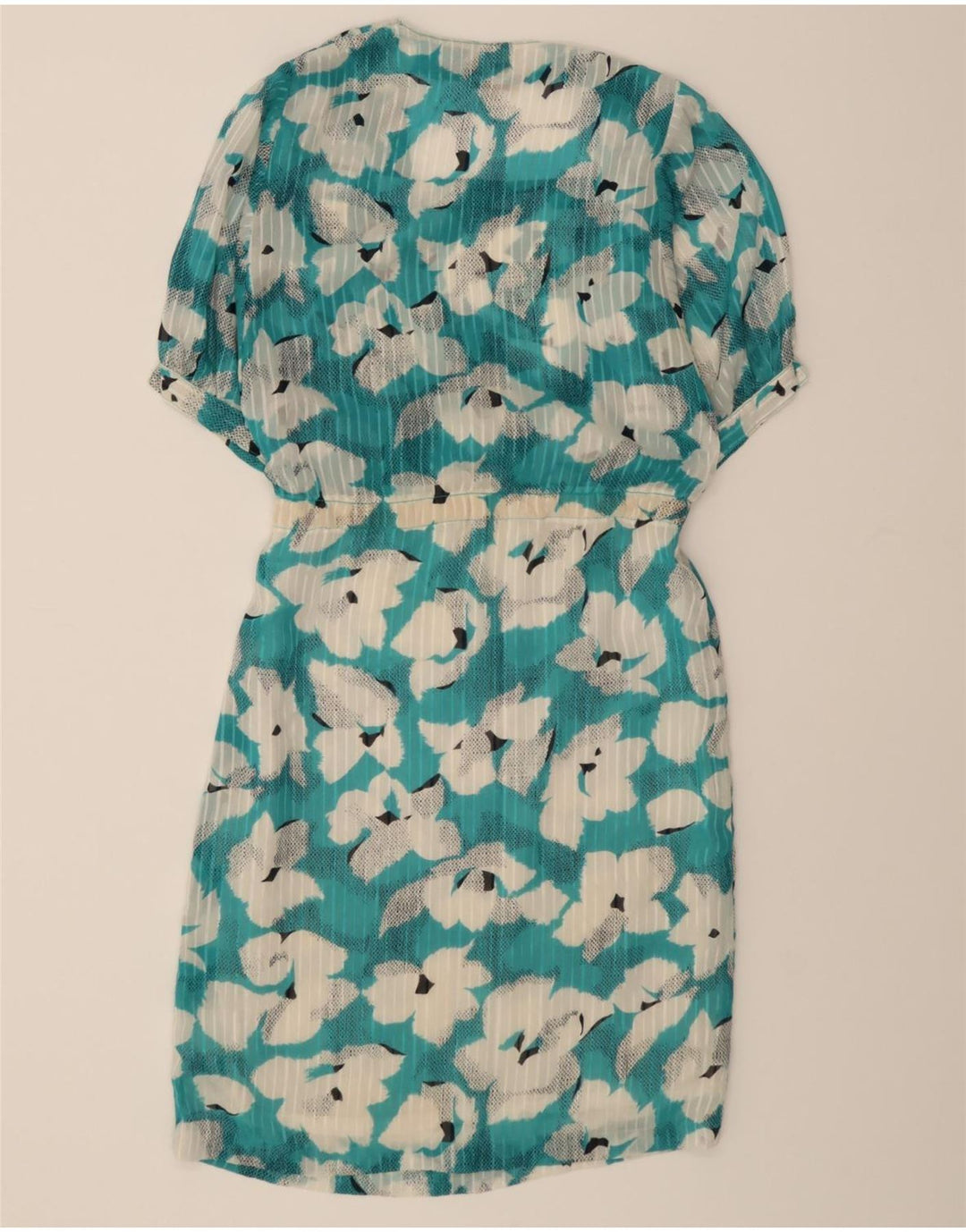ARIANNA Womens Maxi Dress IT 44 Medium Turquoise Floral Viscose Vintage Arianna and Second-Hand Arianna from Messina Hembry 