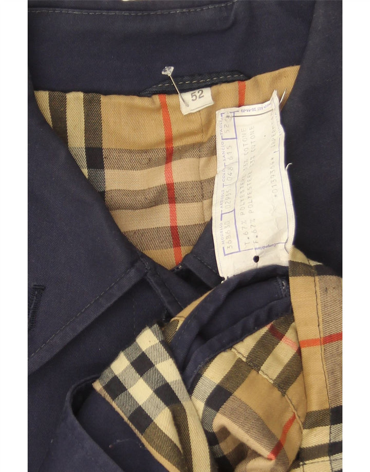 Soprabito vintage da uomo IT 52 XL in poliestere blu navy