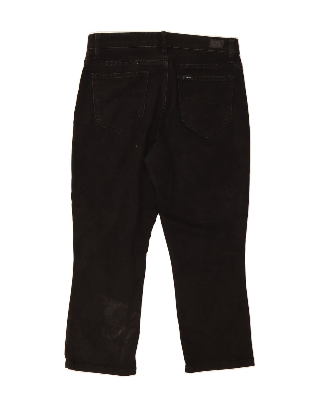 LEE Womens Mid Rise Regular Fit Capri Trousers US 10 Large W32 L23 Black Vintage Lee and Second-Hand Lee from Messina Hembry 