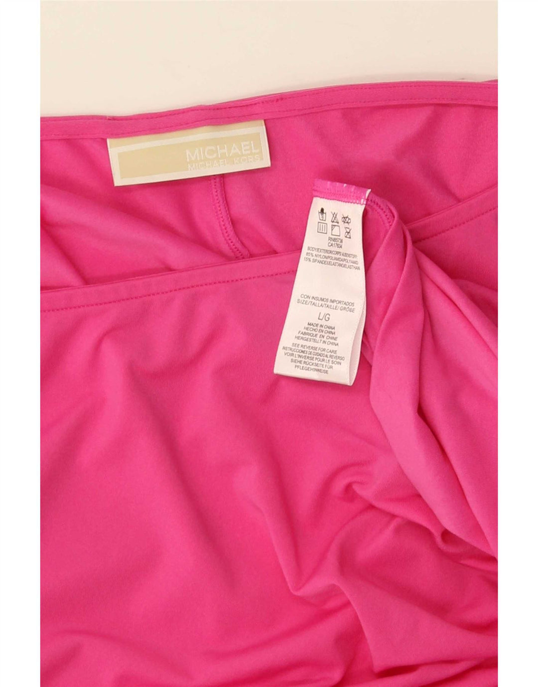 Top tunica oversize da donna Michael Kors UK 16 grande nylon rosa
