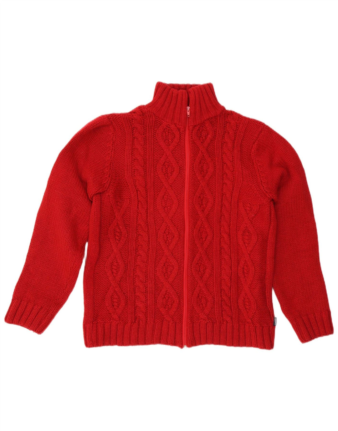 Maglione cardigan da donna Onyx UK 14 Grande acrilico rosso