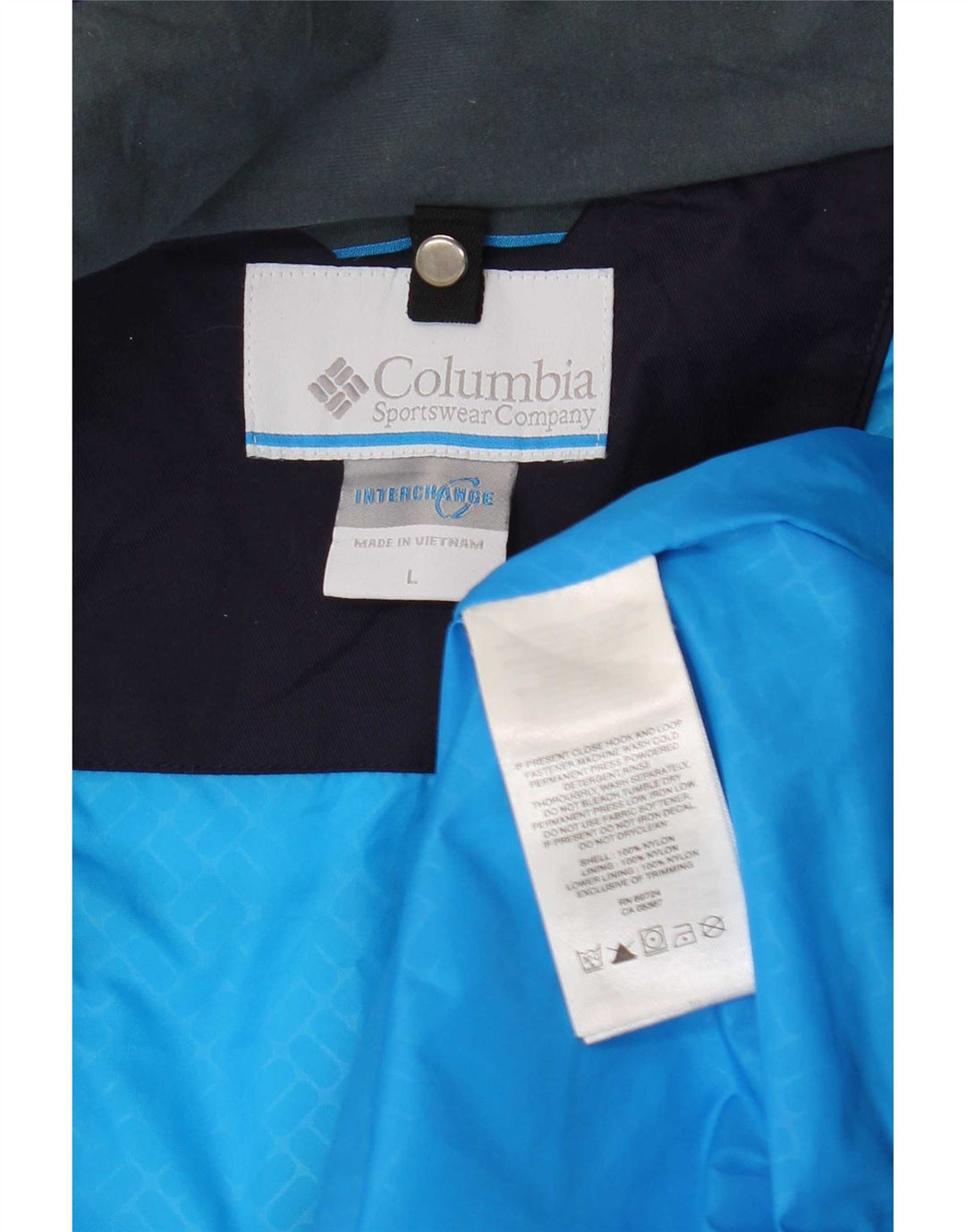 Giacca antipioggia da uomo Columbia Interchange con cappuccio UK 40 Large Blue Colourblock