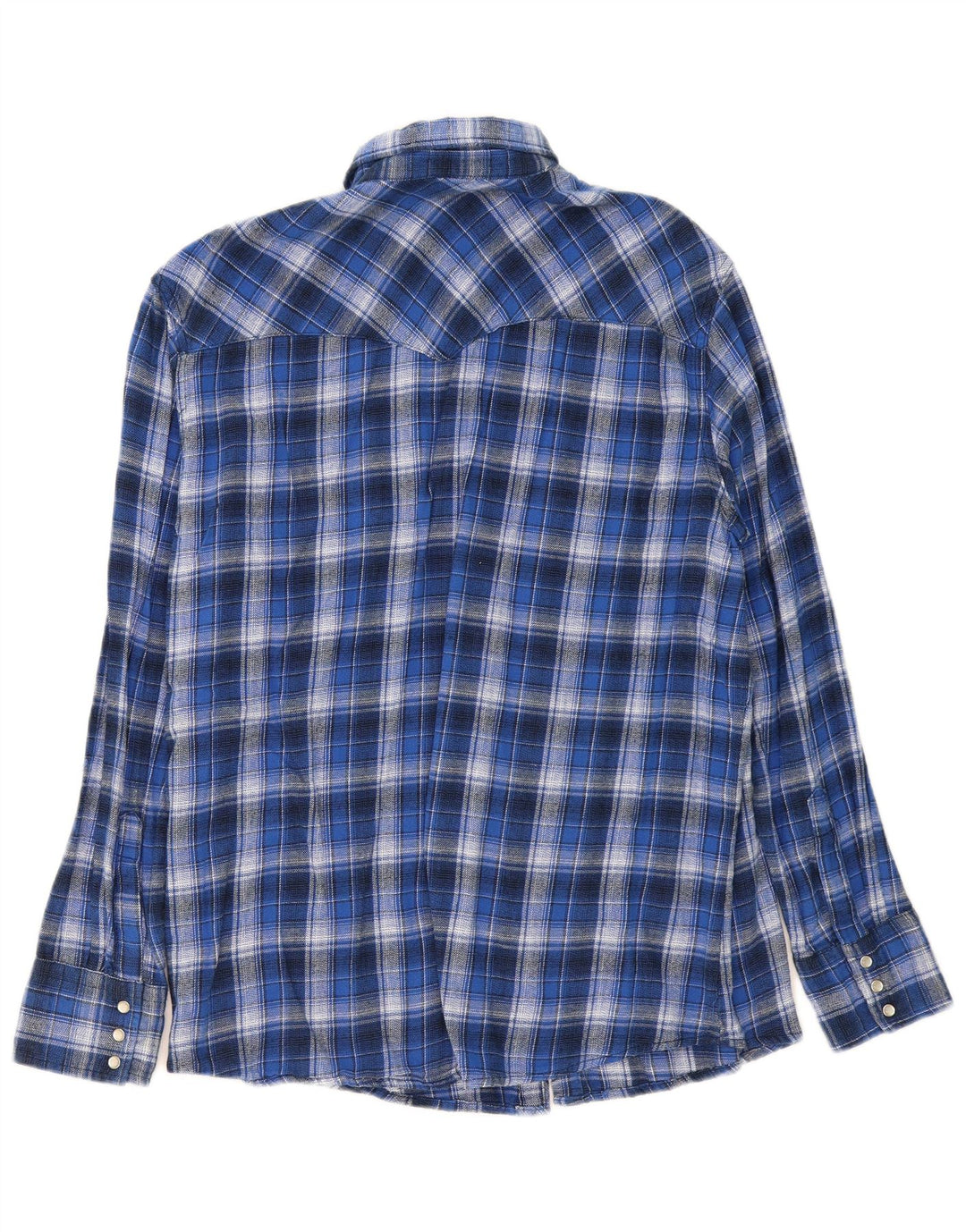 Camicia da uomo in flanella Wrangler XL in cotone a quadri blu