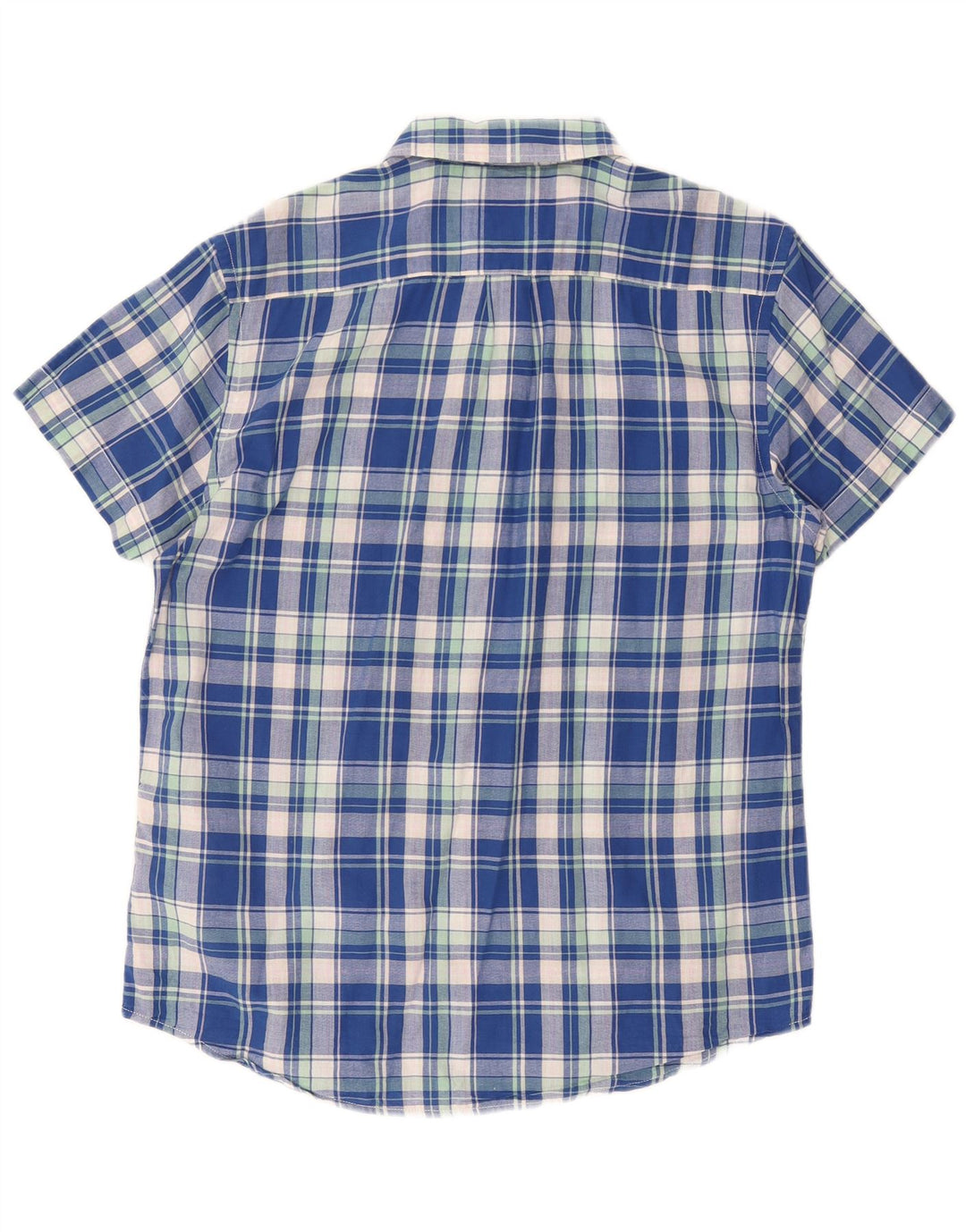 Camicia a maniche corte vestibilità regolare da uomo Wrangler, cotone a quadri blu grande