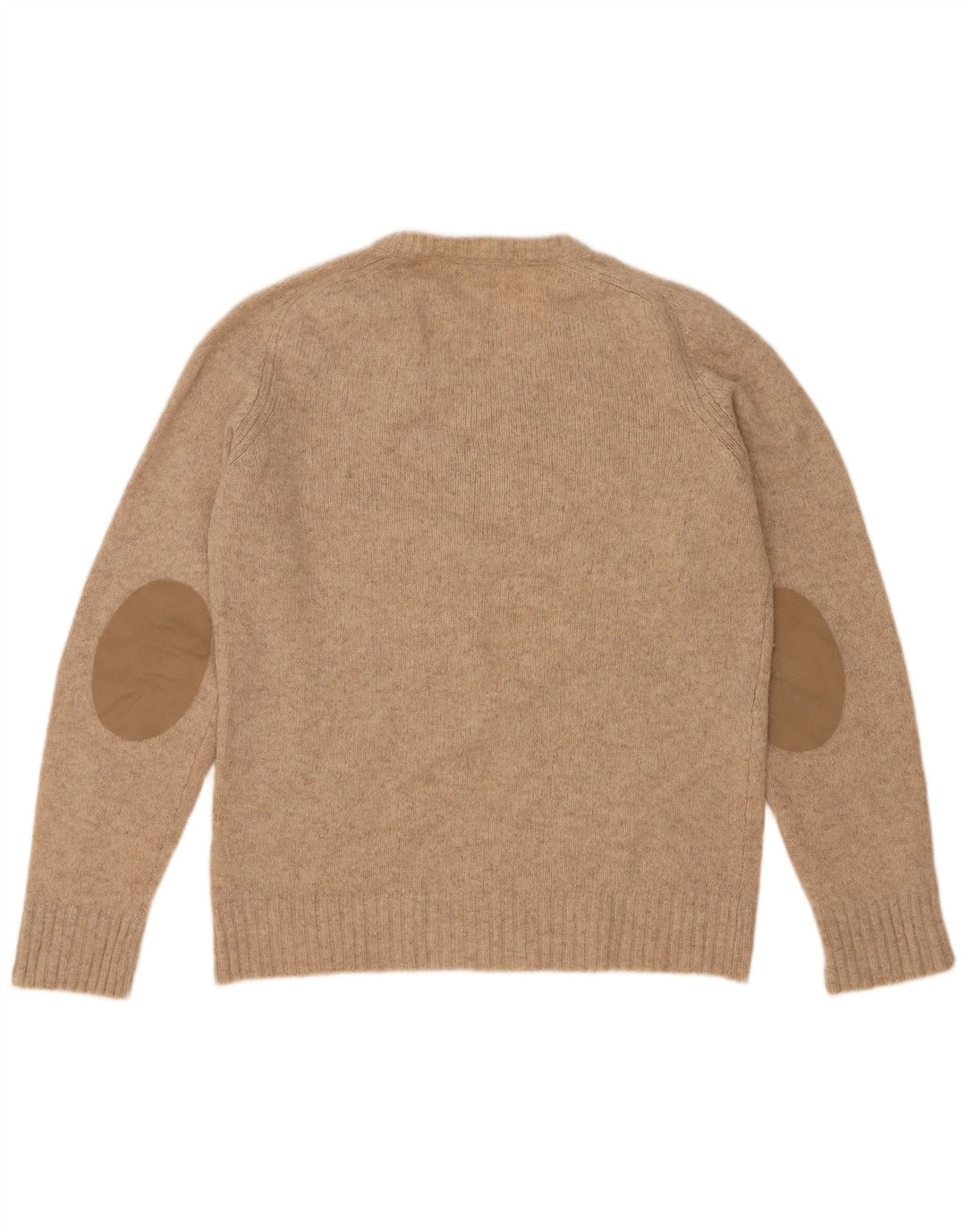 Maglione Zara da uomo con scollo a V, grande, in lana beige
