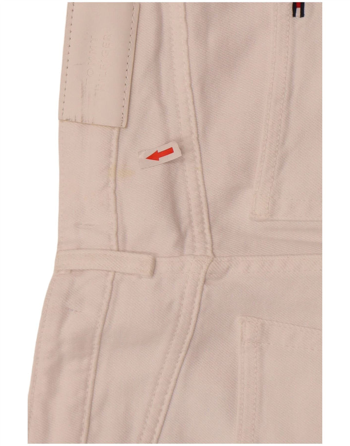 Jeans dritti da donna Tommy Hilfiger W27 L30 cotone bianco