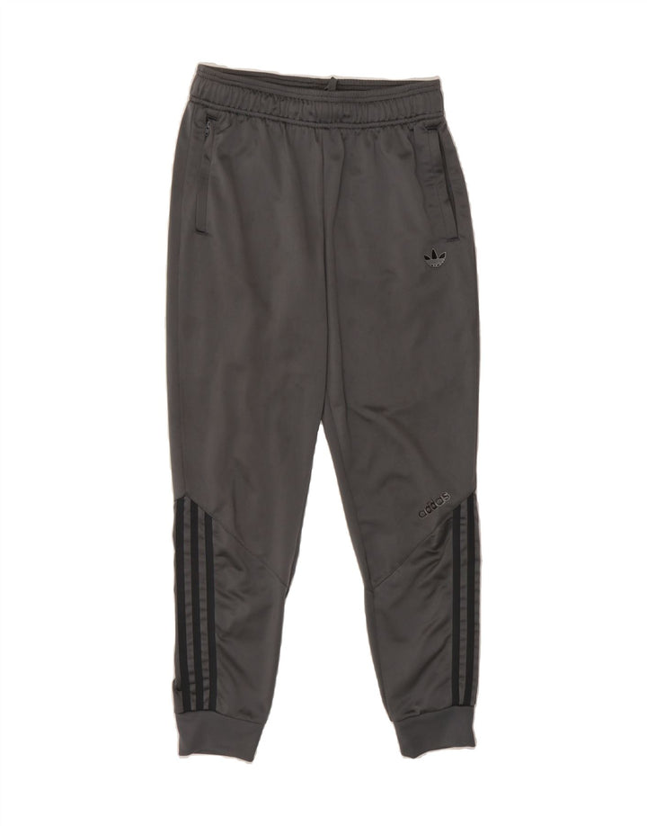 ADIDAS Boys Tracksuit Trousers Joggers 13-14 Years  Grey Polyester Vintage Adidas and Second-Hand Adidas from Messina Hembry 
