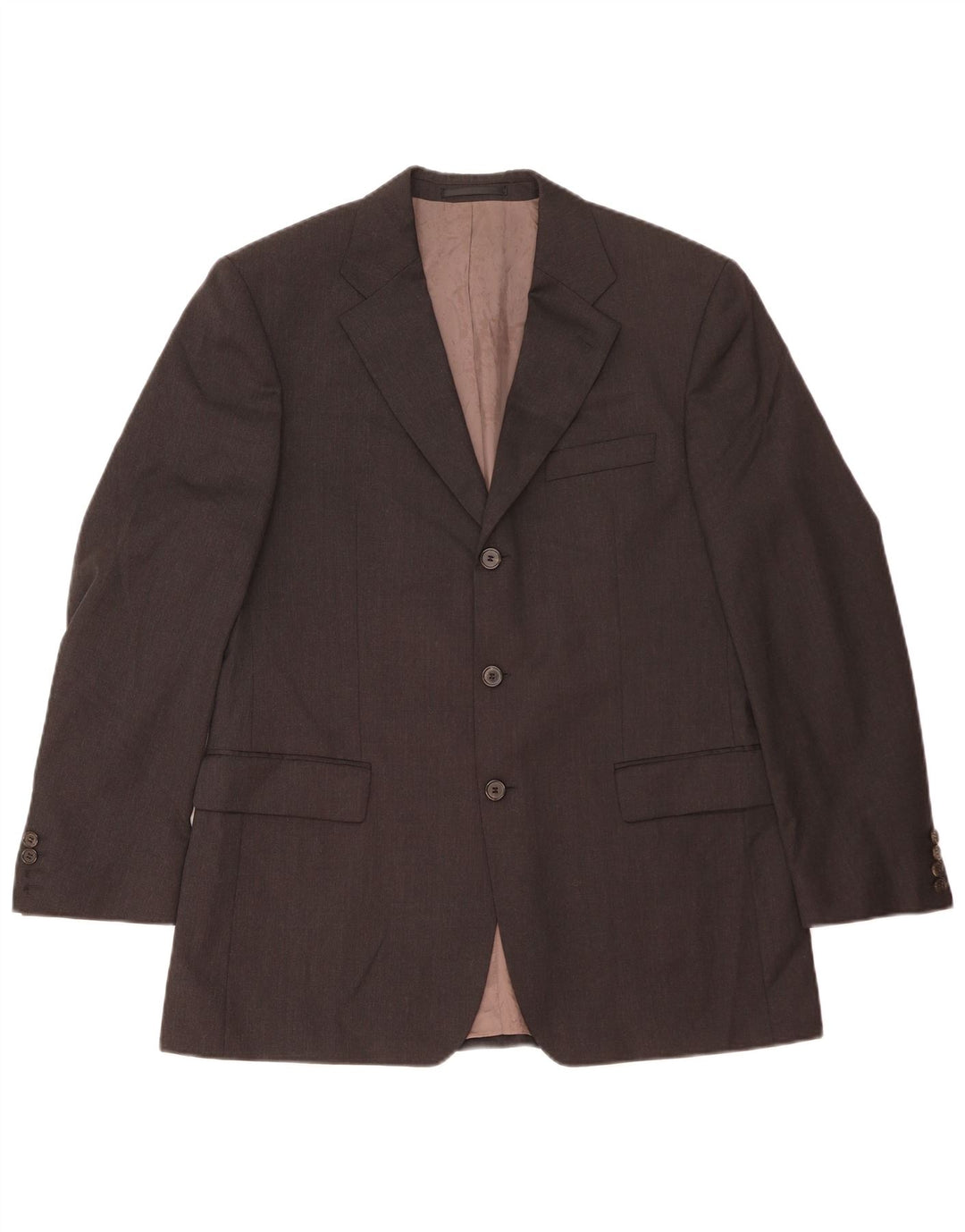 Giacca blazer da uomo a 3 bottoni Hugo Boss IT 50 grande lana nera