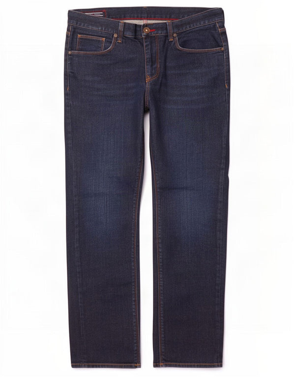 Tommy Hilfiger Mens Straight Jeans W34 L30 Navy Blue Cotton