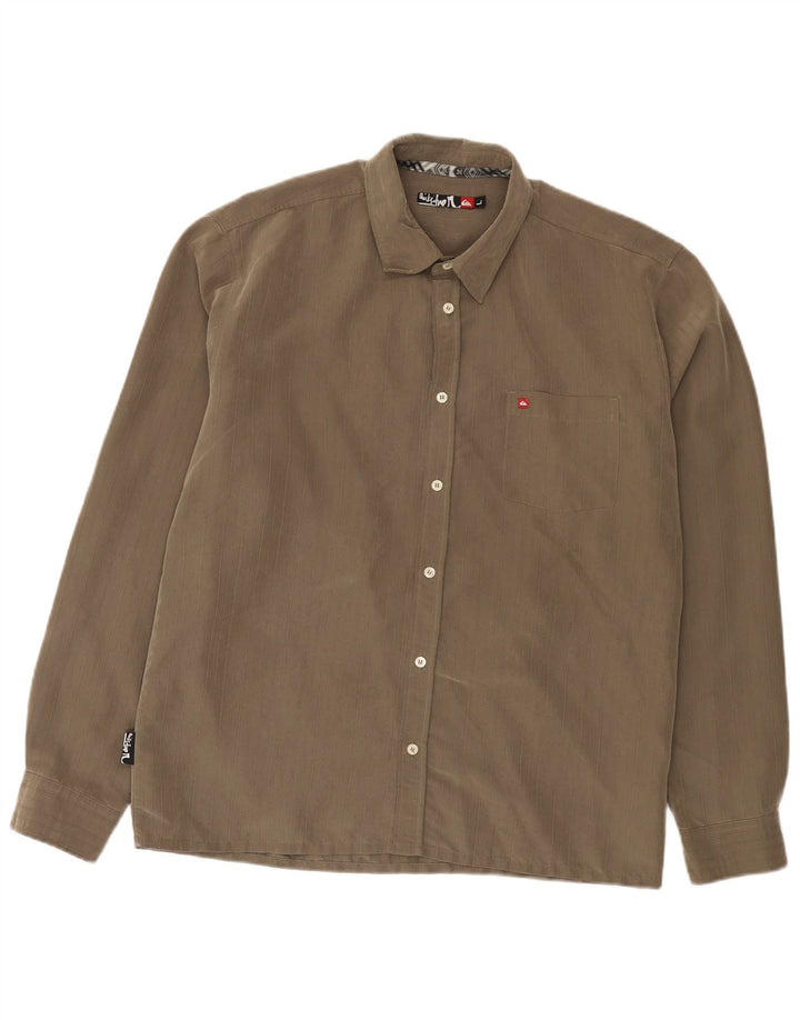 Camicia da uomo Quiksilver Large Khaki Gessato Modal
