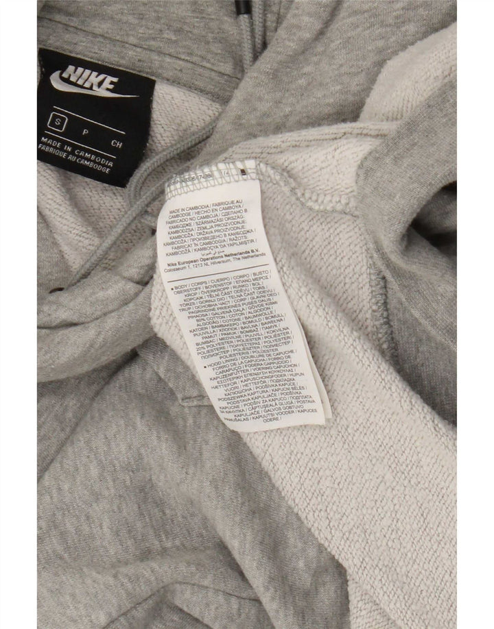 Felpa con cappuccio da uomo Nike Small in cotone grigio