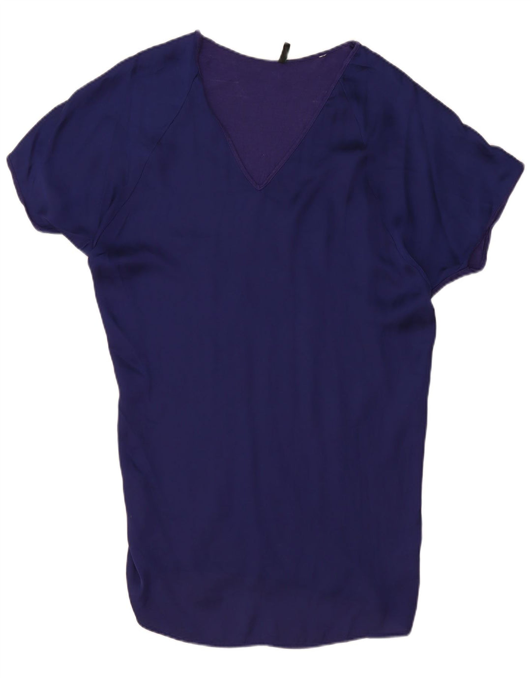 Abito basic da donna Benetton vestibilità rilassata UK 14 Viscosa medio blu navy