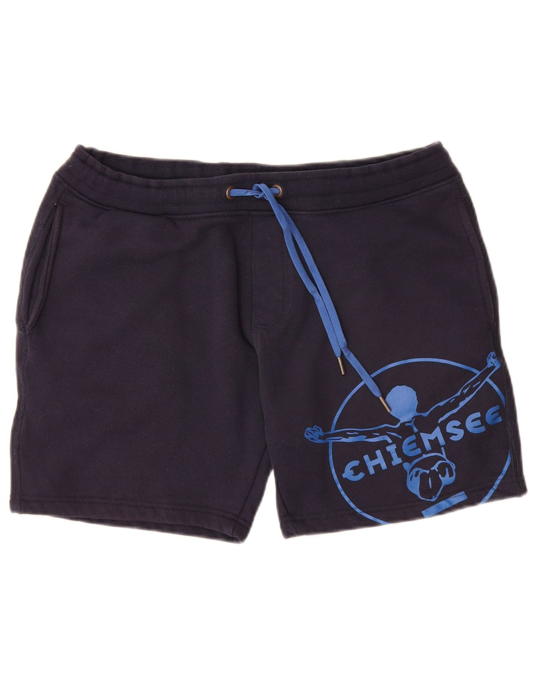 Chiemsee Pantaloncini sportivi grafici da uomo di grandi dimensioni in cotone blu navy