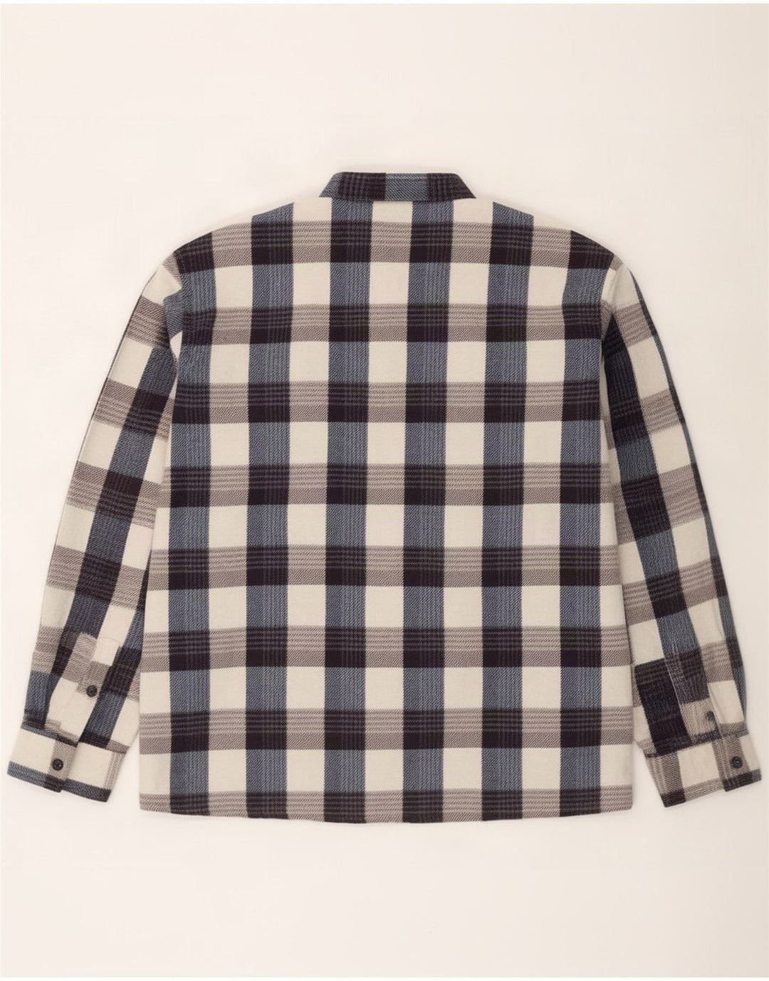 Camicia vintage da uomo in flanella a quadri multicolore medio