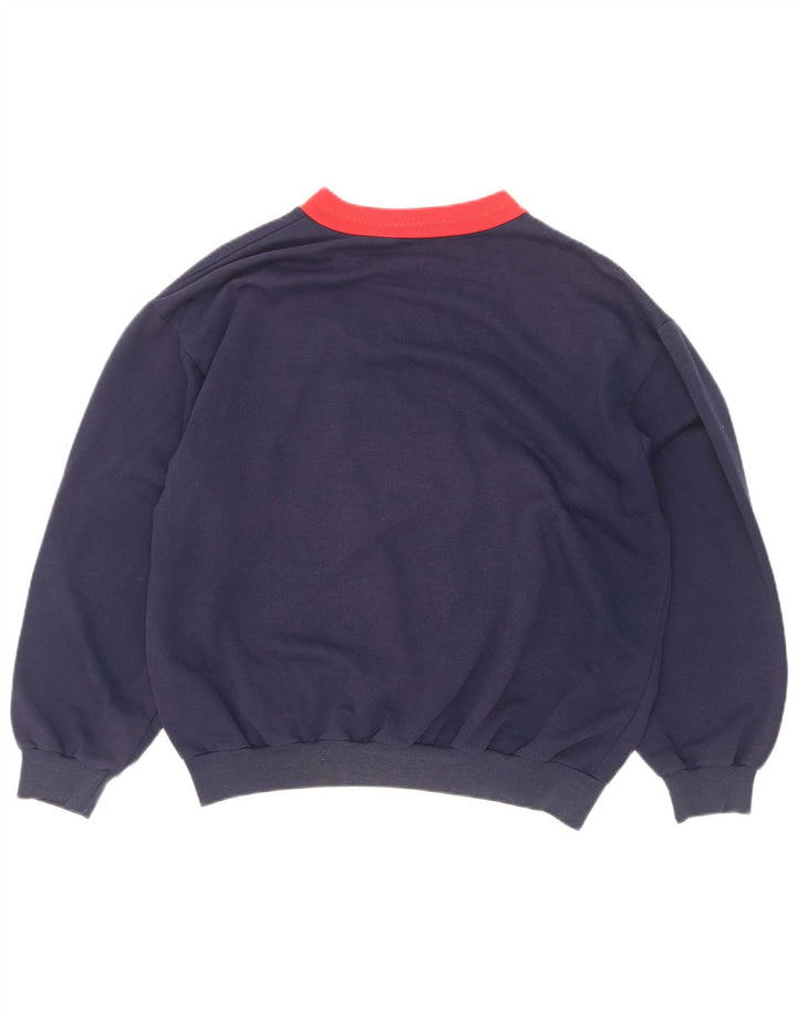 Felpa da donna John Peter Jumper UK 16 Large Blu Navy Colourblock