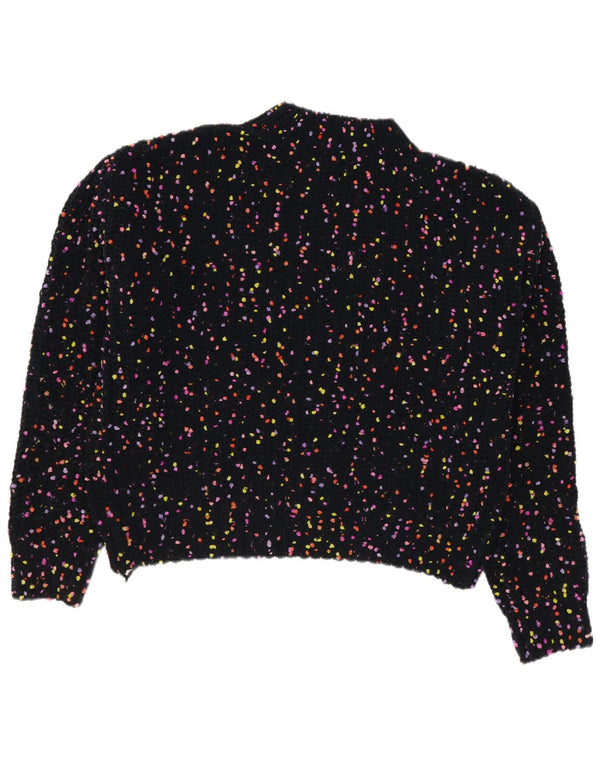Maglione girocollo per ragazze Marks & Spencer 12-13 anni nero chiazzato