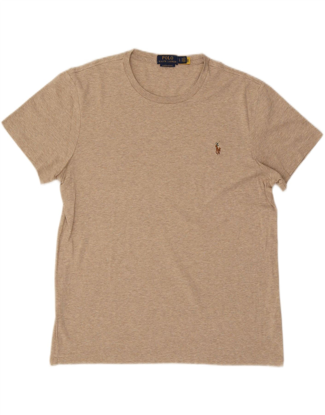 POLO RALPH LAUREN T-shirt da uomo slim fit personalizzata Top Large Beige