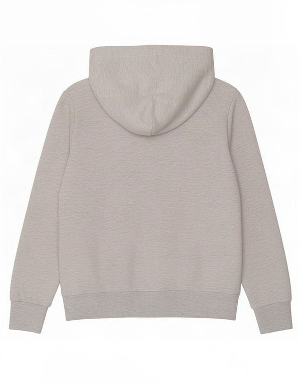 Felpa con cappuccio grafica da donna Superdry UK 16 grande cotone chiazzato grigio