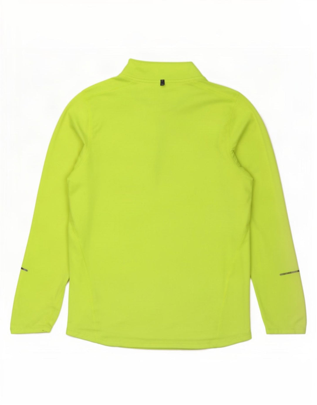 Maglia Nike da uomo Dri Fit con zip e collo a maniche lunghe, piccola, in poliestere giallo
