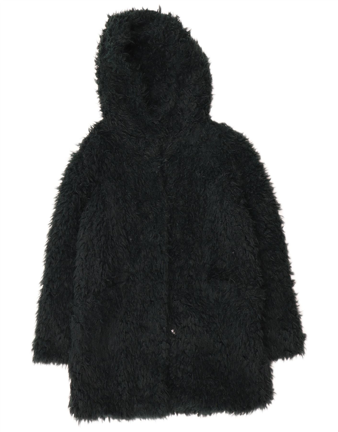 Cappotto con cappuccio Teddy da donna Zara UK 14 verde medio