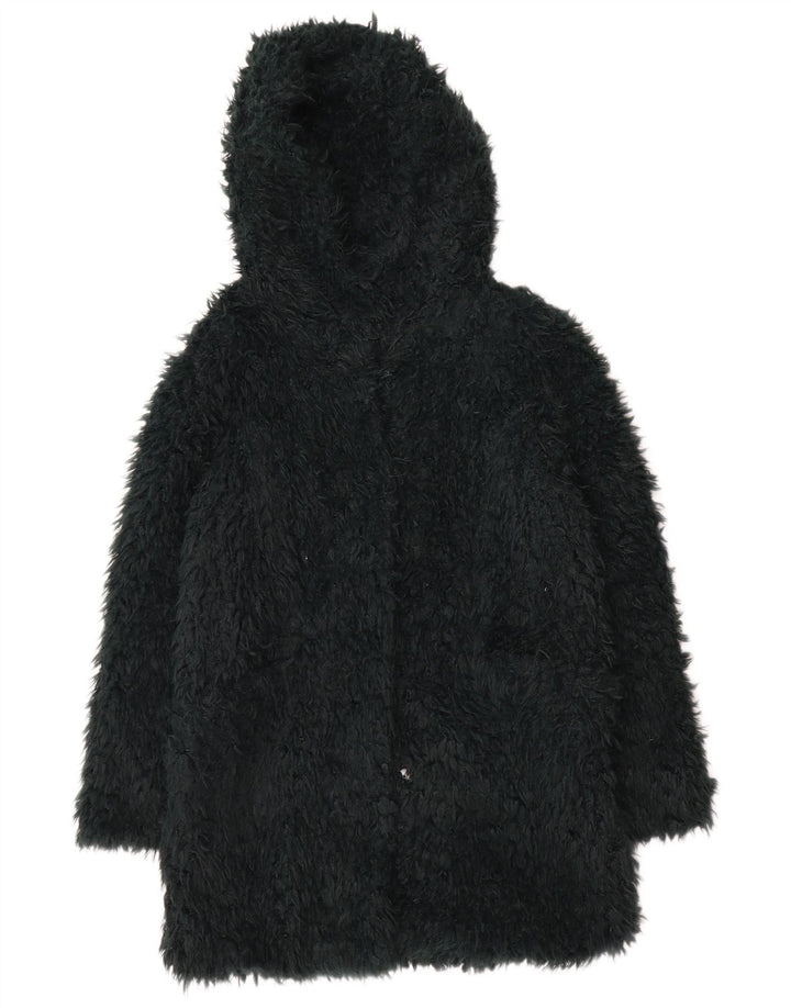 Cappotto con cappuccio Teddy da donna Zara UK 14 verde medio