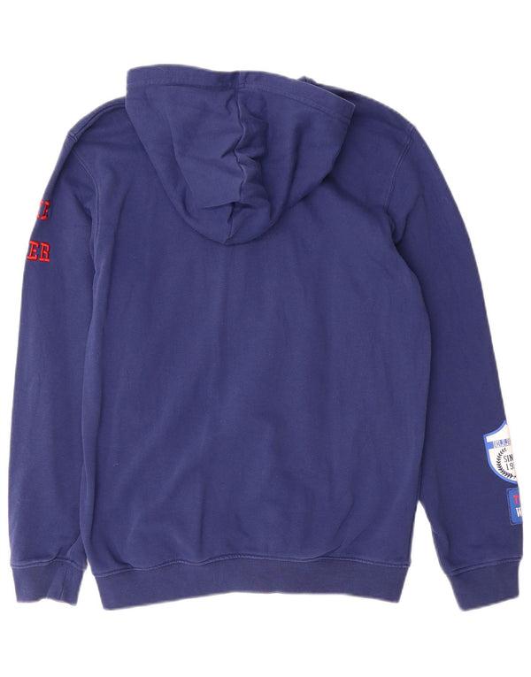 Maglione con cappuccio e zip grafica per ragazzi Ellesse 13-14 anni in cotone blu